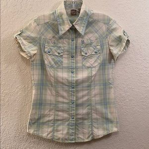 Cruel Girl Western Short Sleeve Shirt Sz Small